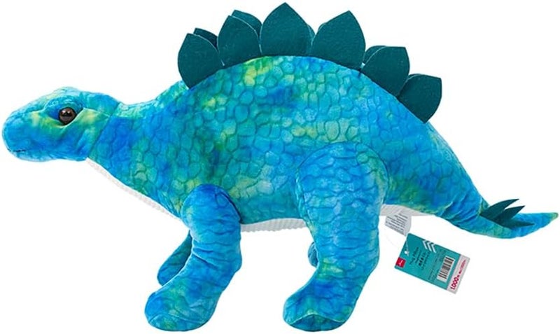 Daiso Eng Hug Pillow - Stegosaurus - 25.19In - 64Cm - Blue & Green